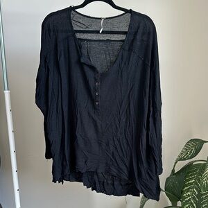 free people long sleeve henley top